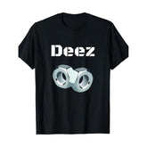 Funny "Deez Nuts" Graphic T-Shirt, Men's Casual Crew Neck Short Sleeve Tee