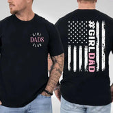 Funny Girl Dad T-Shirt - Girl Dads Club Double Side Print, Unisex Father‘s Day Gift for Cool Dads