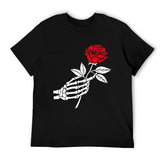 Hand With Rose Print T-shirt