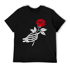 Hand With Rose Print T-shirt