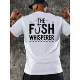 The Fish Whisperer Funny Fishing T-Shirt - Bold Back Print with Hook Design, Unisex Outdoor Enthusiast Tee