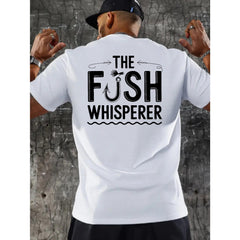 The Fish Whisperer Funny Fishing T-Shirt - Bold Back Print with Hook Design, Unisex Outdoor Enthusiast Tee