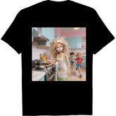 Funny Doll Face Meme Kitchen Scene T-Shirt - Chaotic Cooking Humor Graphic Tee, Unisex Casual Top