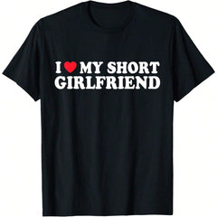 I Love My Short Gf Couple Valentines Day T-Shirt