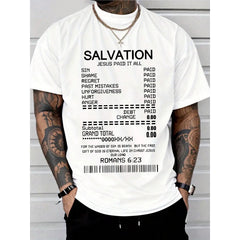 Salvation Jesus Paid Lt All -Christian Tee T-Shirt 100% Heavy Cotton T Shirt