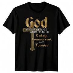 God Forever Christian Cross Christianity Jesus Mens T-Shirt Faith Religious Tee