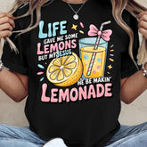 Life Gave Me Lemons, But My Jesus Be Makin‘ Lemonade Christian T-Shirt - Inspirational Lemon Graphic Tee, Unisex Faith Top