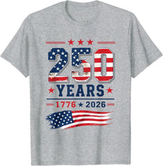 4th of July America US Flag Patriotic 250th Anniversary USA Unisex T-Shirt