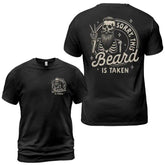 Beard Is Taken Funny Facial Hair T-Shirt - Sarcastic Beard Humor Graphic Tee, Unisex Casual Top,Sarcastic Husband Gift Graphic Tee