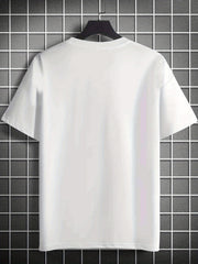 Men’s Relax Letter Graphic T-Shirt, Casual Crew Neck Short Sleeve Lightweight Everyday Fashion Tee
