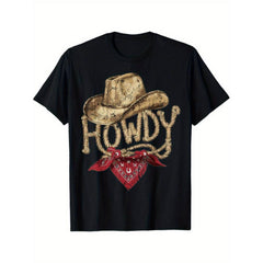 Howdy Cowboy Western Graphic T-Shirt