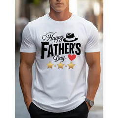Happy Father‘s Day Classic T-Shirt - Crew Neck Casual Cotton Tee, Unisex Dad Gift Top