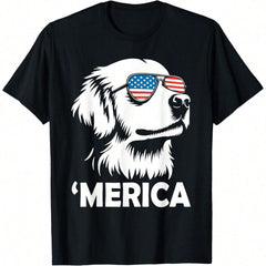 Holiday Golden Retriever 4th Of July T-Shirt