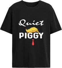 Quiet Piggy Funny Tshirts Funny Graphic tee