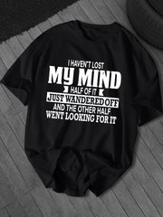 Round Neck Men'S Letter Slogan Casual Short Sleeve T-Shirt
