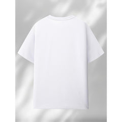 Men's Stick Figure Meme T-Shirt - Funny Black Humor Letter Print with Iconic Stick Figure, Breathable Short Sleeve Round Neck Casual Top Suitable for Summer, Parties, Casual Attire & Meme Humor Gifts