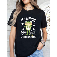 Frog Print Fun Graphic T-shirt