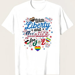 Ver 2 With Liberty And Justice For All Equality Shirt