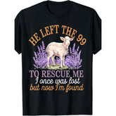 He Left the 99 to Rescue Me Christian T-Shirt - Lamb & Flowers Faith Graphic Tee, Unisex Casual Top