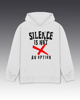 DIYANYONE Original "SILENCE IS NOT AN OPTION" Hoodie - Heavyweight Cotton Blend Activism Pullover, Social Justice Statement Hoodies