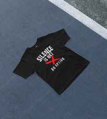 DIYANYONE Original "SILENCE IS NOT AN OPTION" Cotton T-Shirt - Bold Activist Statement Tee, Social Justice Graphic Style