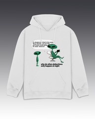 DIYANYONE Original Sci-Fi Hoodie: Alien Dad Joke "School Human"