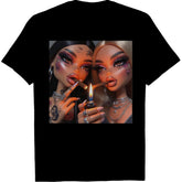 Funny Doll face meme Print Batik Vintage Style T-Shirt -Retro Graphic Tee, Unisex Summer Casual Top