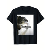 Funny Silly Cat Meme I Forgor cat Meme T-Shirt, Cotton