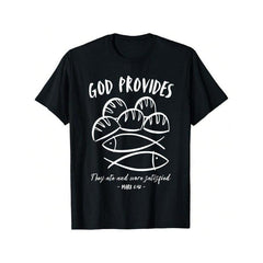 God Provides Fish Design T-Shirt