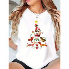 Funny Dachshund Christmas Tree Shirt Ornament Decor