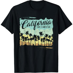 California Surfing Beach Summer Vintage T-Shirt