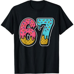 67 Ice Cream Drip Meme Funny Six Seven T-Shirt