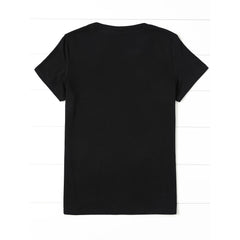 Funny Cat Letter Graphic Tee – Cute Summer Round Neck Shirt for Women, Casual Cat Lover Top