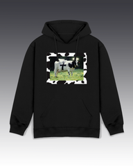 DIYANYONE Original Surreal Hoodie: Holy Cow Angel with Black Cross