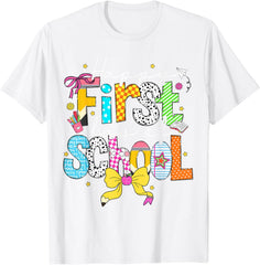First Day of School Pencil Bow Shirt for Teachers and Unisex T-Shirt