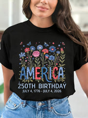 America 250th Birthday Shirt - July 4 2026 USA Semiquincentennial Tee, 250 Years T-Shirt