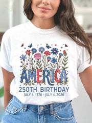 America 250th Birthday Shirt - July 4 2026 USA Semiquincentennial Tee, 250 Years T-Shirt