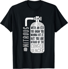 Mens Funny Car Guy Gift - Nitrous Is Like A Hot Chick T-Shirt