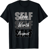 All Black Self-ish Black Graphic T-Shirt