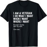 Grandpa Fathers Day Funny Veteran T-Shirt