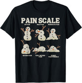 Pain Scale Snowman Nurse Christmas Xmas Snow Holiday T-Shirt