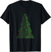 Funny Binary Christmas Tree Computer Programmers and Geek T-Shirt