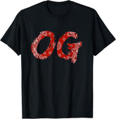 OG Shirt Original Gangster Compton Red Bandana-Print T-Shirt