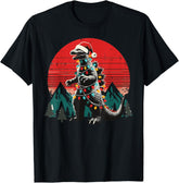Japanese Monster Christmas Lights Xmas Men Women graphic T-Shirt funny santa