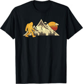 Monkey Vintage mountain sun camping funny T-Shirt