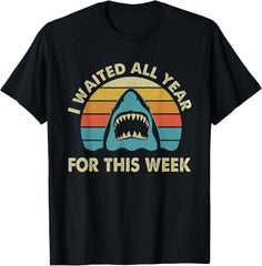 I Waited All Year For This Week - Shark Lover Ocean Unisex T-Shirt