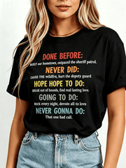 Fun Life Bucket List Slogan Graphic Tee, Colorful Text Casual Crewneck Short Sleeve Unisex Daily Wear T-Shirt