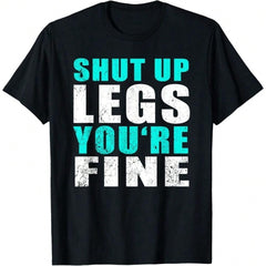 Gym Workout & Running: Legs You're Fine T-Shirt T-Shirt Oversized Short Sleeve Classic Heavy Cotton T Shirt Printed Graphic Tee Women's Casual Short-Sleeved Top