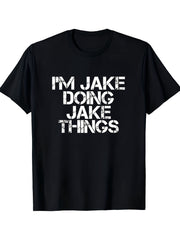 Men's Funny "I Dave" Text Print T-Shirt - Casual Round Neck Short Sleeve Tee Suitable for Daily Wear & Social Events