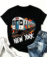 Men's New York City Subway Graffiti Graphic TShirt
